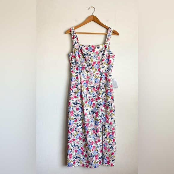 NSR Floral Sheath Dress Sleeveless Garden Cocktail Wedding Guest Event Victorian - Picture 4 of 9